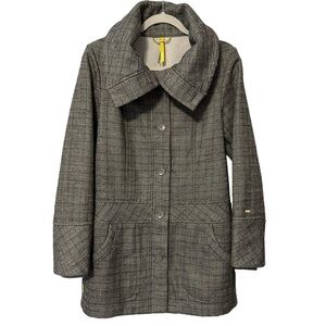 Lole‎ Nubby Tweed Gray Purple Speckle Fleece Lined Coat Size Medium
